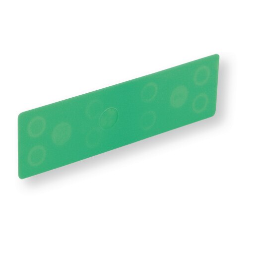 Cale plastique plate vert larg.28 x long.100 x épai.1mm